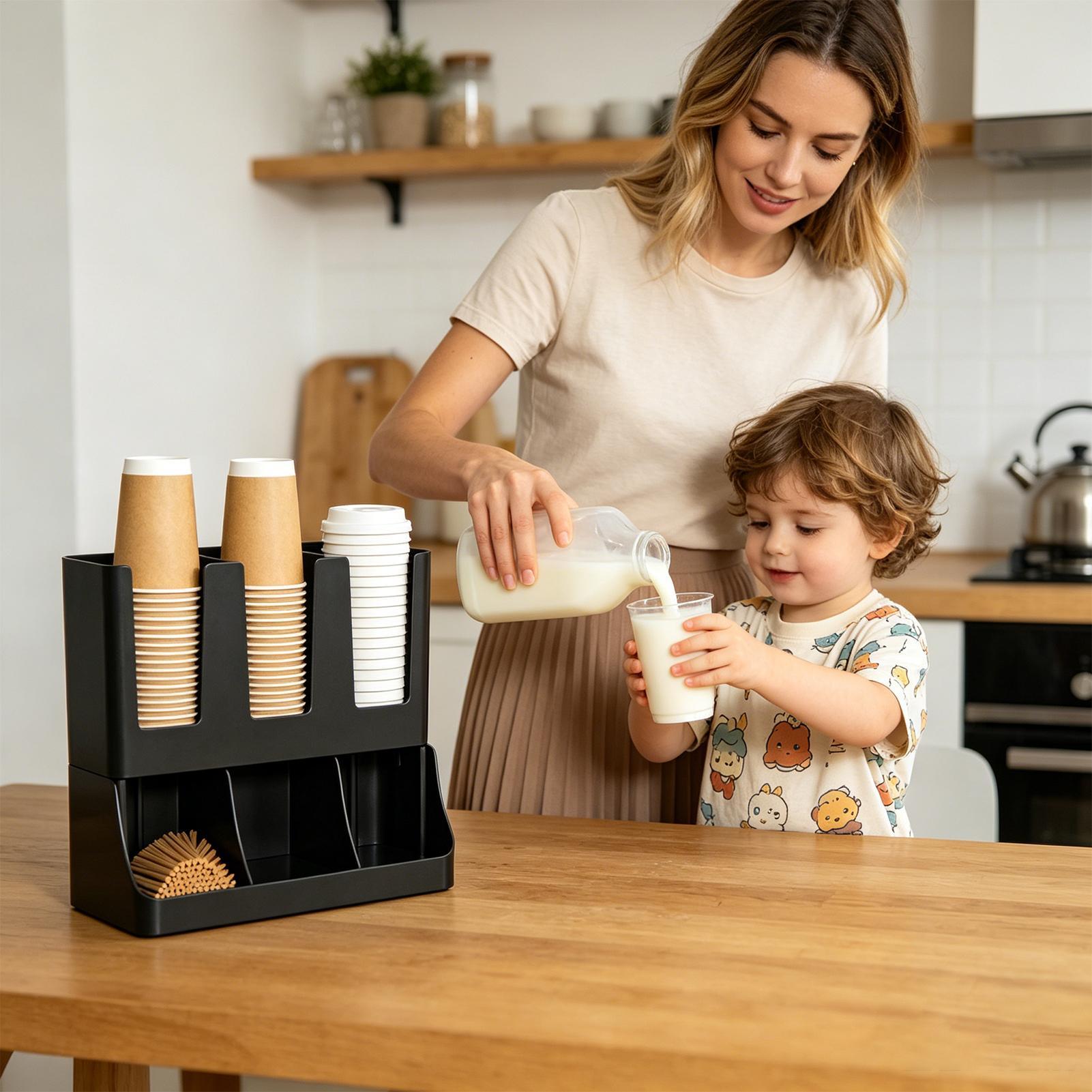 コーヒーバーオーガナイザー 6コンパートメント カウンター収 - Tea Coffee Set Up のレビューと価格
